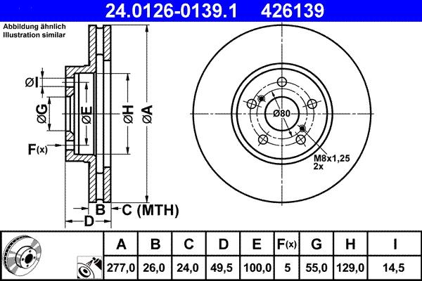 ATE 24.0126-0139.1 - Brake Disc onlydrive.pro