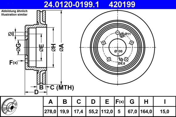 ATE 24.0120-0199.1 - Brake Disc onlydrive.pro