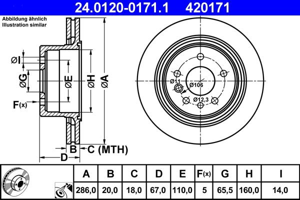 ATE 24.0120-0171.1 - Brake Disc onlydrive.pro