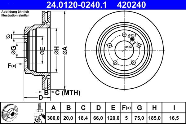 ATE 24.0120-0240.1 - Brake Disc onlydrive.pro