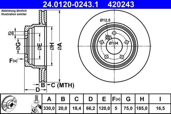 ATE 24.0120-0243.1 - Brake Disc onlydrive.pro