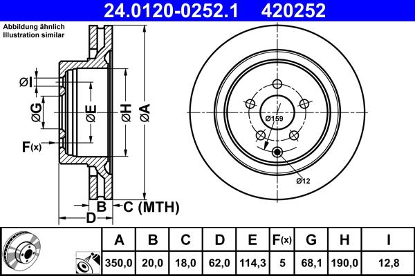 ATE 24.0120-0252.1 - Тормозной диск onlydrive.pro