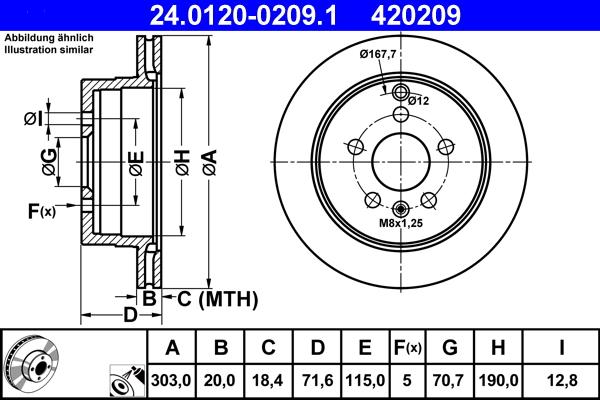 ATE 24.0120-0209.1 - Brake Disc onlydrive.pro