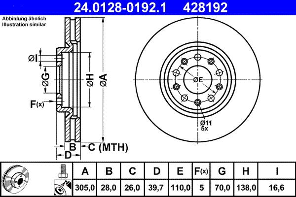 ATE 24.0128-0192.1 - Тормозной диск onlydrive.pro