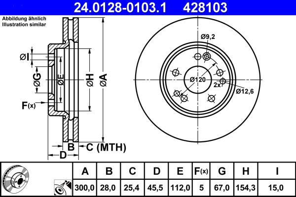 ATE 24.0128-0103.1 - Bremžu diski onlydrive.pro