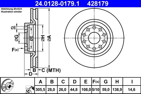 ATE 24.0128-0179.1 - Brake Disc onlydrive.pro