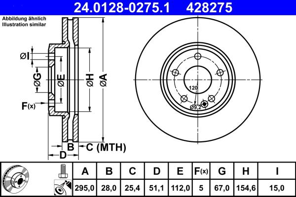 ATE 24.0128-0275.1 - Brake Disc onlydrive.pro