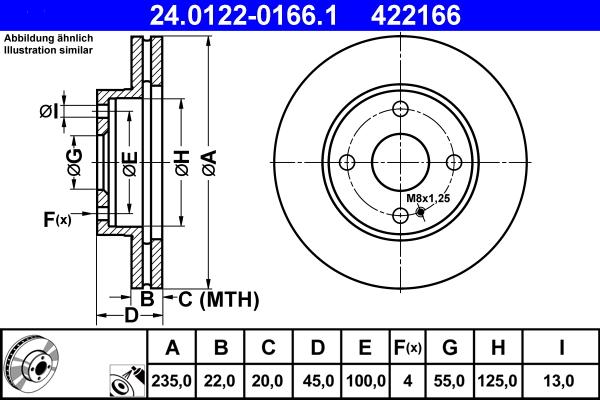 ATE 24.0122-0166.1 - Brake Disc onlydrive.pro