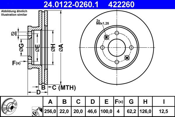 ATE 24.0122-0260.1 - Brake Disc onlydrive.pro