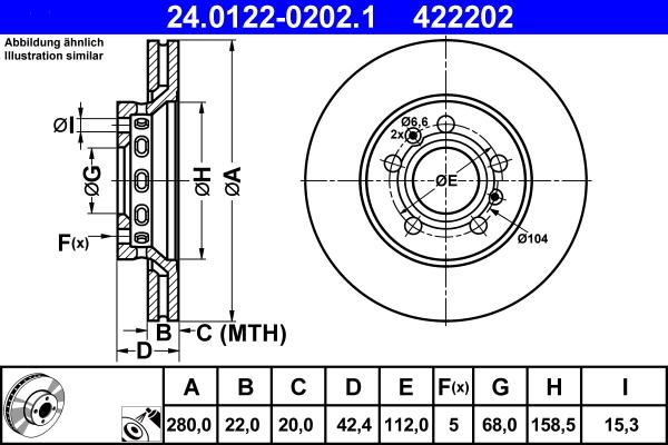 ATE 24.0122-0202.1 - Brake Disc onlydrive.pro