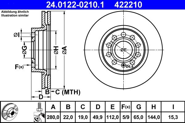 ATE 24.0122-0210.1 - Brake Disc onlydrive.pro