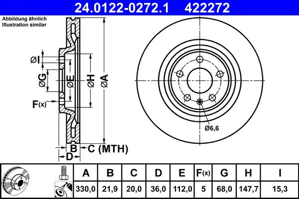 ATE 24.0122-0272.1 - Brake Disc onlydrive.pro