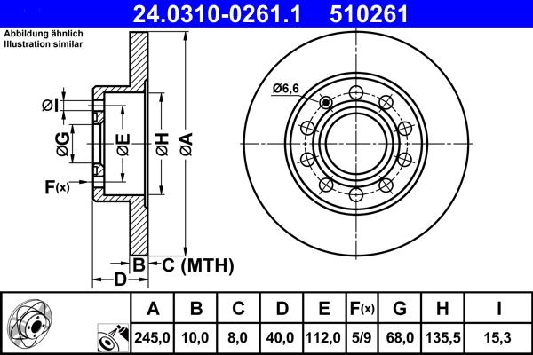 ATE 24.0310-0261.1 - Brake Disc onlydrive.pro