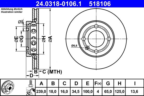 ATE 24.0318-0106.1 - Brake Disc onlydrive.pro