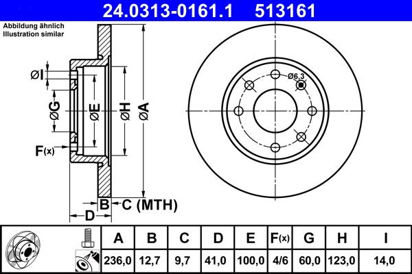 ATE 24.0313-0161.1 - Brake Disc onlydrive.pro