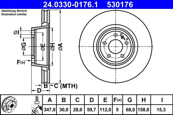 ATE 24.0330-0176.1 - Brake Disc onlydrive.pro