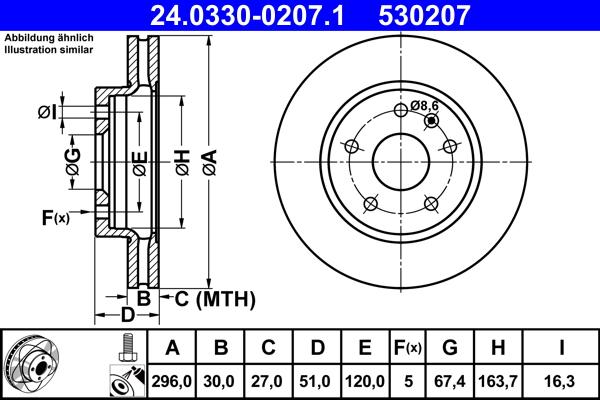 ATE 24.0330-0207.1 - Brake Disc onlydrive.pro