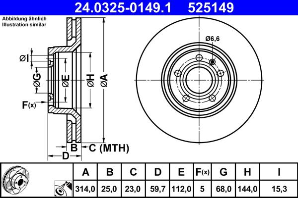 ATE 24.0325-0149.1 - Brake Disc onlydrive.pro