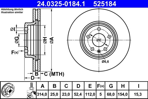 ATE 24.0325-0184.1 - Brake Disc onlydrive.pro