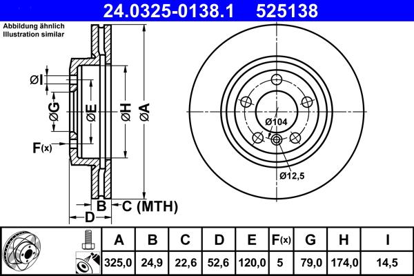 ATE 24.0325-0138.1 - Тормозной диск onlydrive.pro