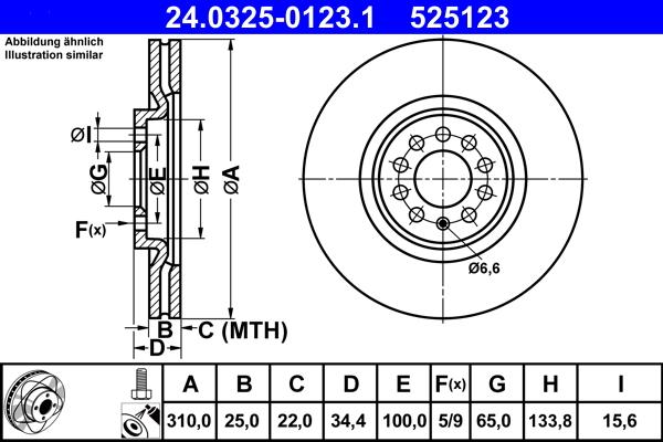 ATE 24.0325-0123.1 - Brake Disc onlydrive.pro