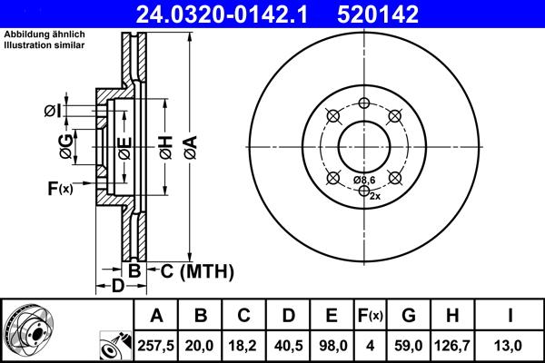 ATE 24.0320-0142.1 - Тормозной диск onlydrive.pro