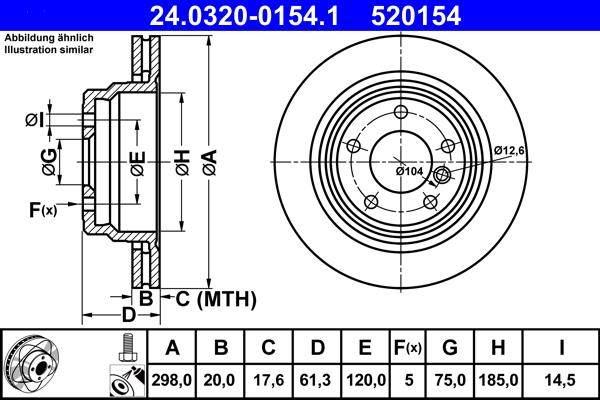 ATE 24.0320-0154.1 - Brake Disc onlydrive.pro