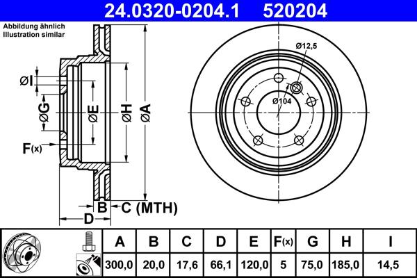 ATE 24.0320-0204.1 - Тормозной диск onlydrive.pro