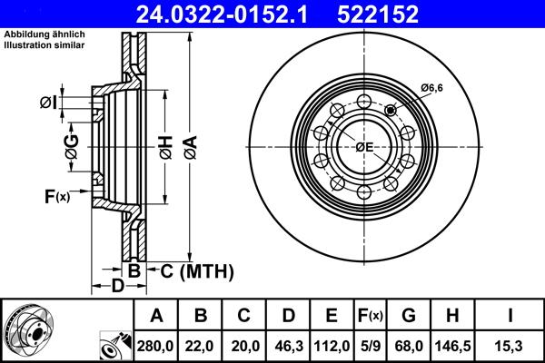 ATE 24.0322-0152.1 - Brake Disc onlydrive.pro