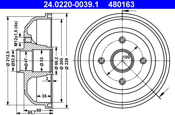 ATE 24.0220-0039.1 - Piduritrummel onlydrive.pro