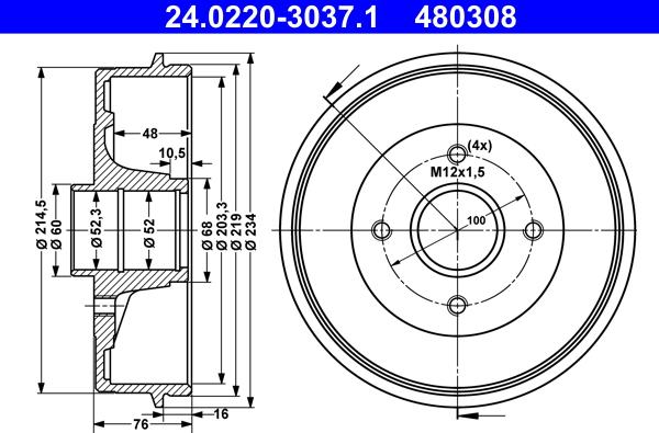 ATE 24.0220-3037.1 - Piduritrummel onlydrive.pro