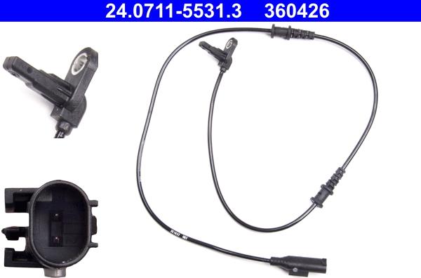 ATE 24.0711-5531.3 - Sensor, wheel speed onlydrive.pro