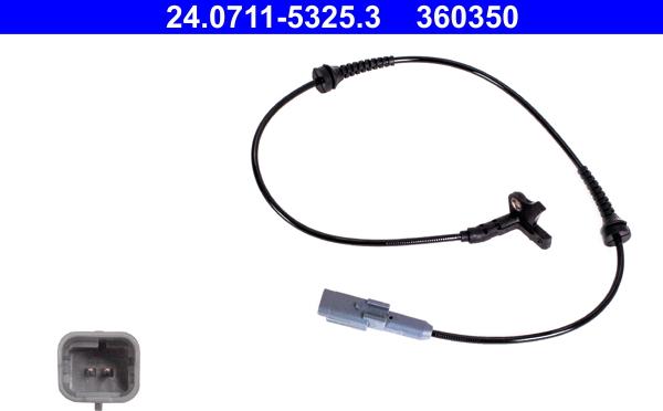 ATE 24.0711-5325.3 - Sensor, wheel speed onlydrive.pro