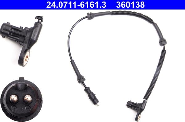 ATE 24.0711-6161.3 - Sensor, wheel speed onlydrive.pro