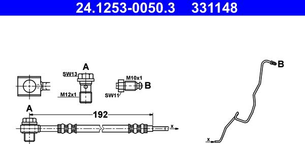 ATE 24.1253-0050.3 - Brake Hose onlydrive.pro