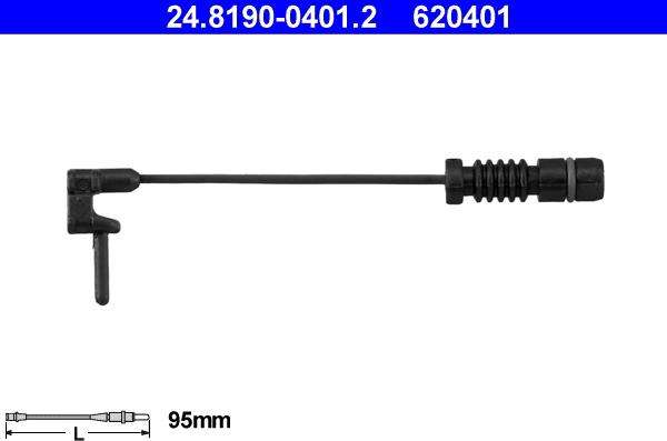 ATE 24.8190-0401.2 - Hoiatuskontakt, piduriklotsi kulumine onlydrive.pro