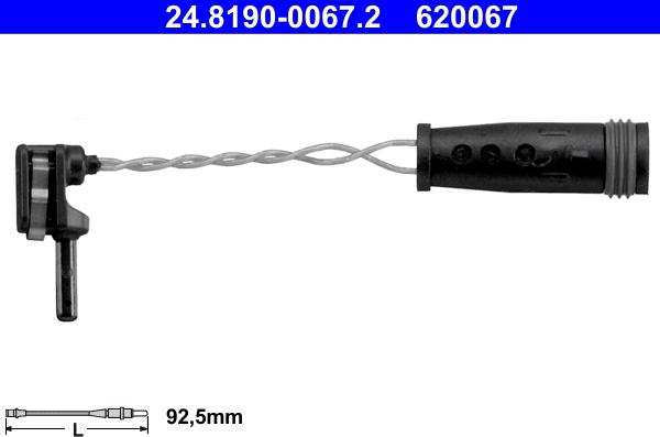 ATE 24.8190-0067.2 - Warning Contact, brake pad wear onlydrive.pro