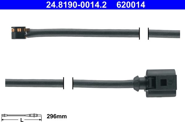 ATE 24.8190-0014.2 - Hoiatuskontakt, piduriklotsi kulumine onlydrive.pro