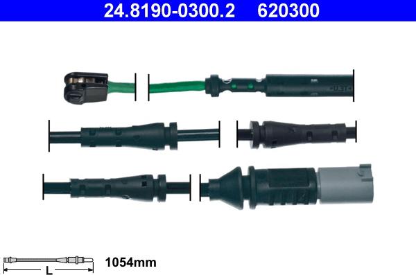 ATE 24.8190-0300.2 - Indikators, Bremžu uzliku nodilums onlydrive.pro