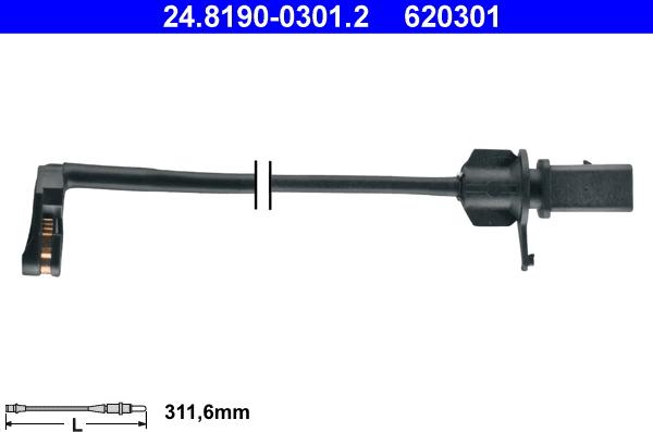 ATE 24.8190-0301.2 - Warning Contact, brake pad wear onlydrive.pro