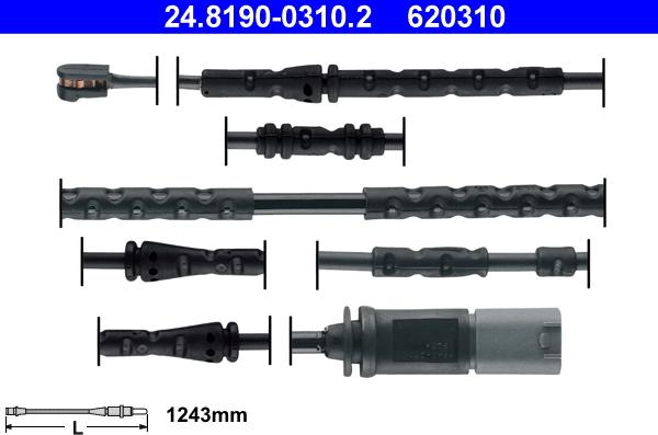 ATE 24.8190-0310.2 - Kulumisenilmaisin, jarrupala onlydrive.pro