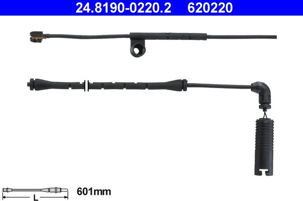 ATE 24.8190-0220.2 - Kulumisenilmaisin, jarrupala onlydrive.pro