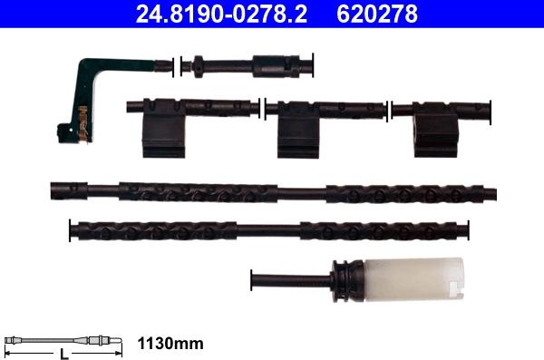 ATE 24.8190-0278.2 - Hoiatuskontakt, piduriklotsi kulumine onlydrive.pro