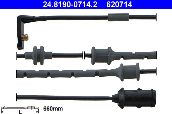 ATE 24.8190-0714.2 - Warning Contact, brake pad wear onlydrive.pro