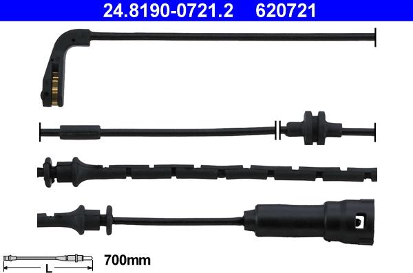 ATE 24.8190-0721.2 - Hoiatuskontakt, piduriklotsi kulumine onlydrive.pro