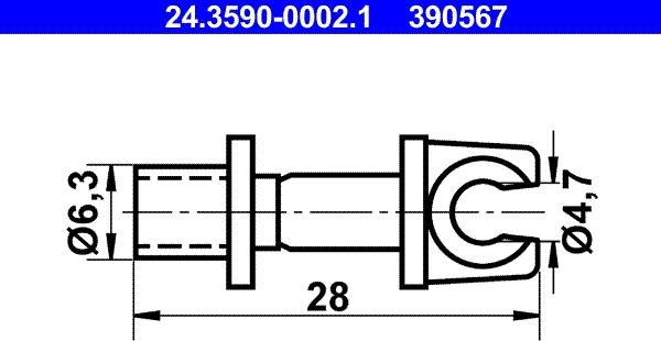 ATE 24.3590-0002.1 - Holder, brake lines onlydrive.pro