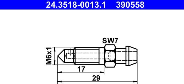 ATE 24.3518-0013.1 - Alsuoklio varžtas / vožtuvas onlydrive.pro
