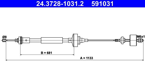 ATE 24.3728-1031.2 - Clutch Cable onlydrive.pro