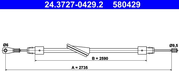 ATE 24.3727-0429.2 - Vaijeri, seisontajarru onlydrive.pro