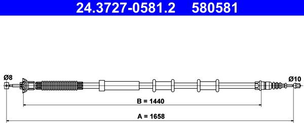 ATE 24.3727-0581.2 - Cable, parking brake onlydrive.pro